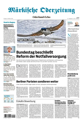 Cover of Markische Oderzeitung Oderland-Echo