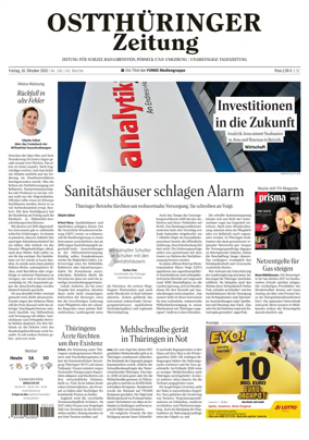 Cover of Ostthuringer Zeitung (Posneck)