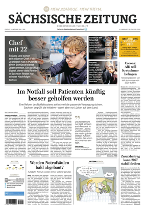Cover of Sachsische Zeitung (Hoyerswerda)