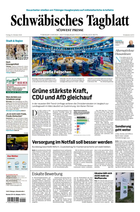 Cover of Schwabisches Tagblatt - Tubinger Chronik