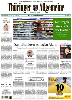 Cover of Thuringer Allgemeine (Weimar)