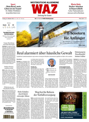 Cover of Westdeutsche Allgemeine Zeitung (Essen)
