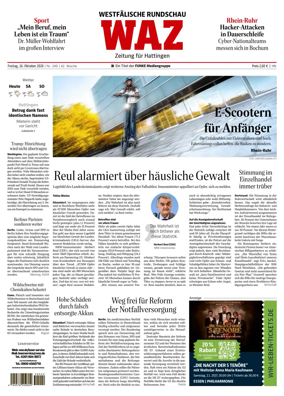 Cover of Westdeutsche Allgemeine Zeitung (Hattingen)