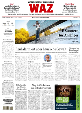 Cover of Westdeutsche Allgemeine Zeitung (Recklinghausen)