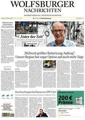 Cover of Wolfsburger Nachrichten (Wolfsburg-Gifhorn)