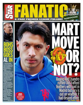 Cover of Irish Daily Star - Fanatic