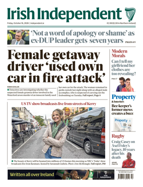 Cover of Irish Independent