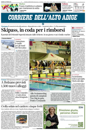 Cover of Corriere dell'Alto Adige