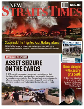 Cover of New Straits Times