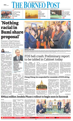 Cover of The Borneo Post (Sarawak)