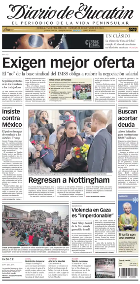 Cover of Diario de Yucatan
