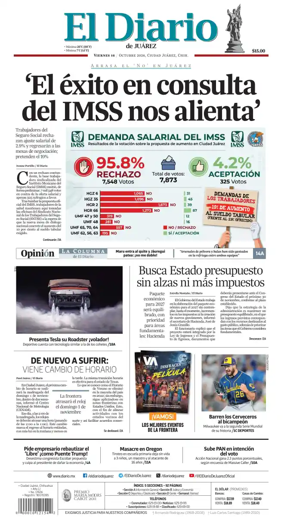 Cover of El Diario de Juarez
