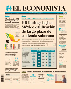 Cover of El Economista (Mexico)