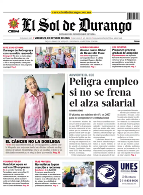 Cover of El Sol de Durango