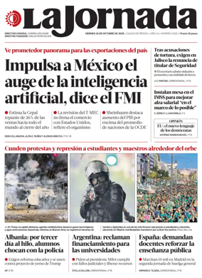 Cover of La Jornada