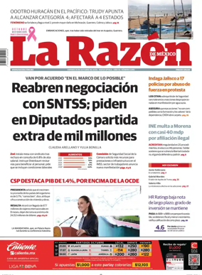 Cover of La Razon de Mexico