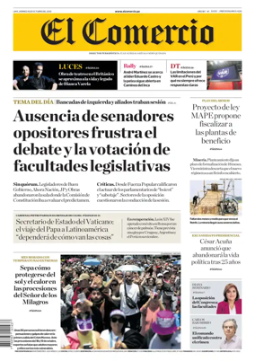 Cover of Diario El Comercio