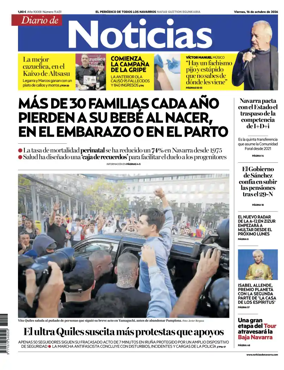 Cover of Diario de Noticias (Spain)