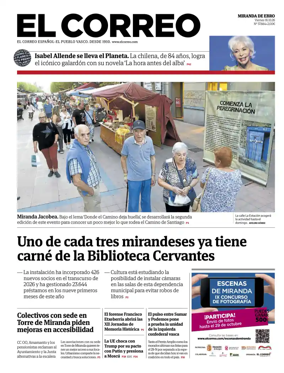 Cover of El Correo (Miranda de Ebro)