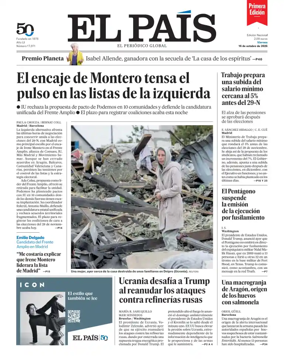 Cover of EL PAIS primera edicion