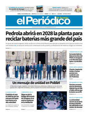Cover of El Periodico Aragon