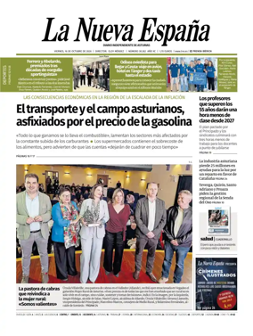 Cover of La Nueva Espana (Occidente)