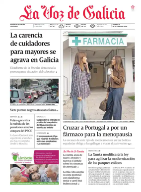 Cover of La Voz de Galicia (A Coruna)