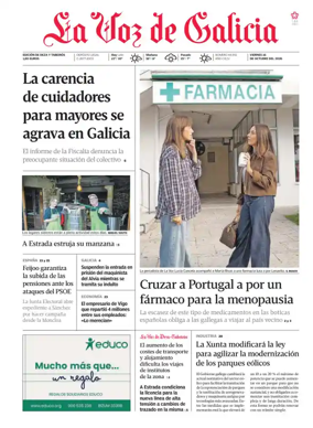 Cover of La Voz de Galicia (Deza)