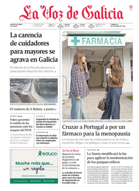 Cover of La Voz de Galicia (Ferrol)