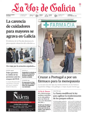 Cover of La Voz de Galicia (Ourense)