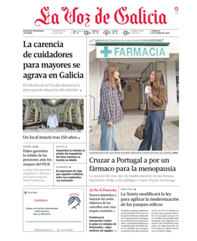 Cover of La Voz de Galicia (Pontevedra)