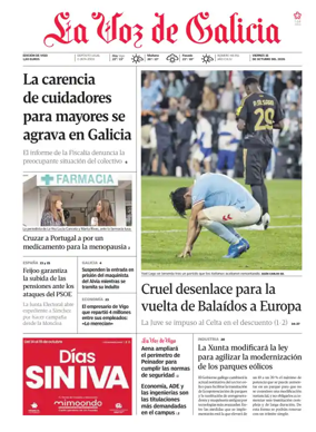 Cover of La Voz de Galicia (Vigo)