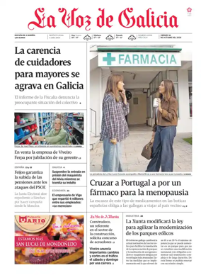 Cover of La Voz de Galicia (Viveiro)