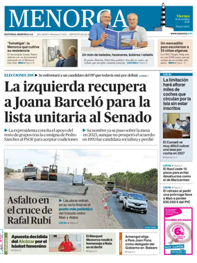 Cover of Menorca Diario Insular