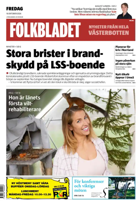 Cover of Folkbladet Vasterbotten