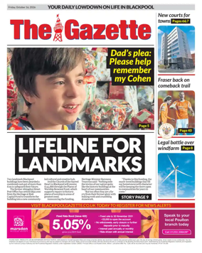 Cover of Blackpool Gazette