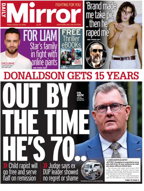 Cover of Daily Mirror (Northern Ireland)
