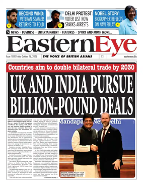 Cover of Eastern Eye (UK)