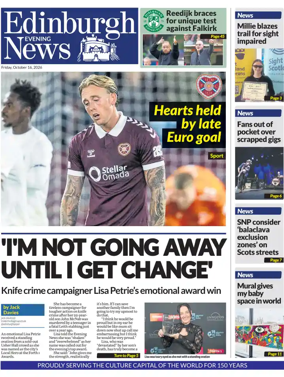 Cover of Edinburgh Evening News