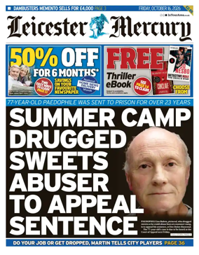 Cover of Leicester Mercury
