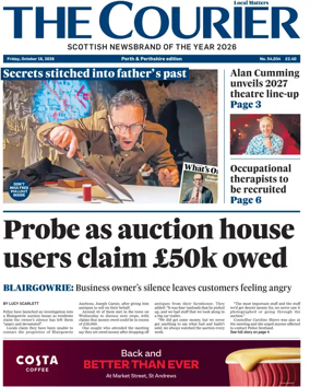 Cover of The Courier & Advertiser (Perth and Perthshire Edition)