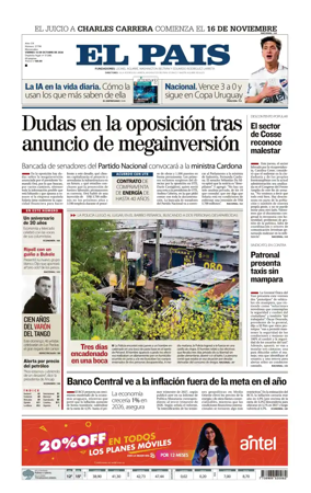 Cover of El Pais (Uruguay)
