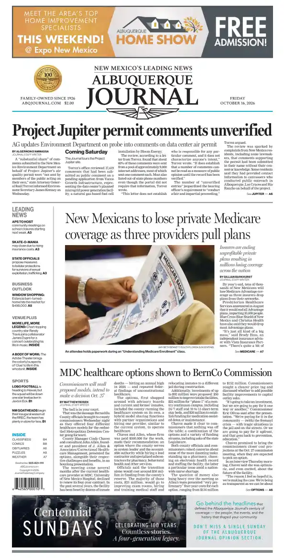 Cover of Albuquerque Journal