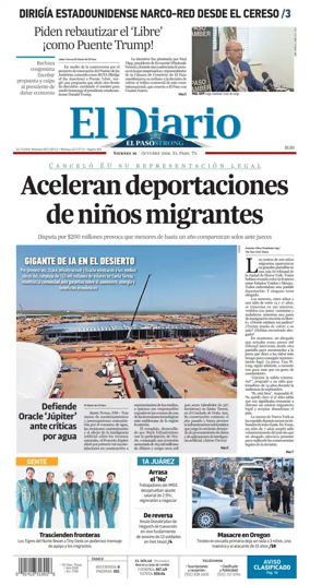 Cover of El Diario de El Paso