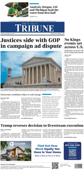 Cover of Great Falls Tribune
