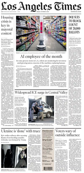 Cover of Los Angeles Times