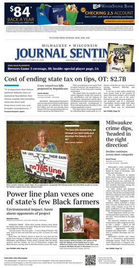 Cover of Milwaukee Journal Sentinel