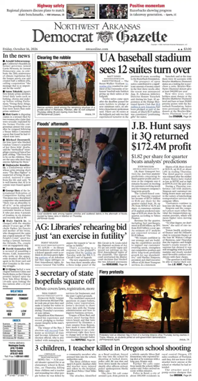 Cover of Northwest Arkansas Democrat-Gazette