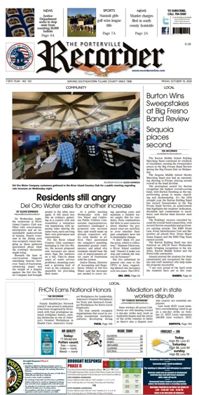 Cover of Porterville Recorder