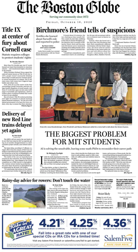 Cover of The Boston Globe